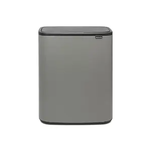 Bo Touch Bin, 60 litre, with 1 inner Plastic Bucket Mineral Concrete Grey