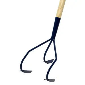 Cultivator, 3 Prong Hand Soil Scarifier Cultivator with Handle, Digging Hoe, Gardening and Farming Tool