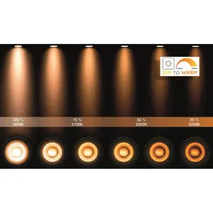 Lucide Xyrus Modern Ceiling Spotlight Bar - LED Dim to warm - GU10 - 4x5W 2200K/3000K - Black