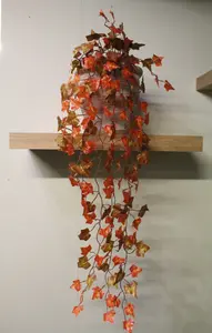 Best Artificial 100cm Two Tone Autumn English Trailing Ivy Halloween Garland - TI15