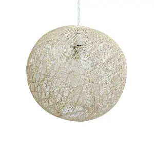 First Choice Lighting Abaca Natural 10" Globe Ceiling Light Shade