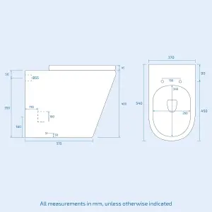 Nes Home James 1000mm White Slimline Vanity, Basin WC Unit & BTW Rimless Toilet