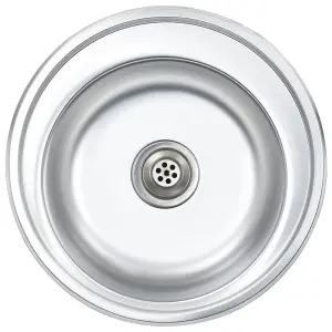 Berkfield Kitchen Sink with Strainer and Trap Stainless Steel