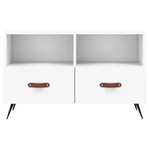 Berkfield TV Cabinet White 80x36x50 cm Engineered Wood