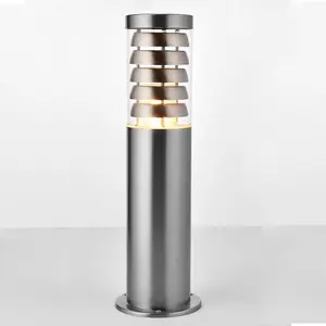 4 PACK Outdoor Garden Bollard Light Stainless Steel Outside Path LED Lamp Post