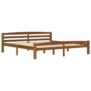 Berkfield Bed Frame Honey Brown Solid Pinewood 200x200 cm