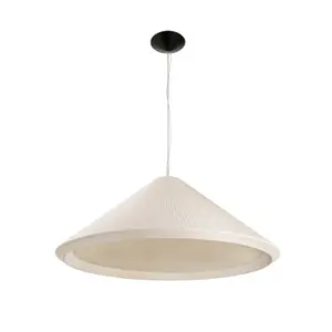 Luminosa Hue 4 Light Large Dome Ceiling Pendant Ivory, E27