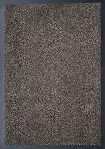 Non Slip Absorbent Dirt Trapper Rubber Edged Door Mats Brown 40x60 cm