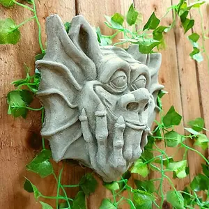 Delightful Stone Cast Thinking Gargoyle Ornament