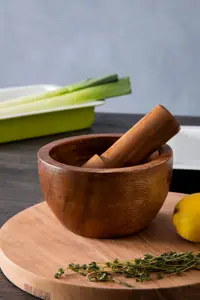 Maison by Premier Kora Acacia Wood Mortar And Pestle