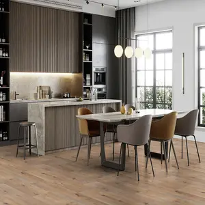 Grey Modern Concrete Effect Anti-Slip Vinyl Flooring For Kitchen, Bathroom, 2.9mm Thick Vinyl Sheet-2m(6'6") X 3m(9'9")-6m²