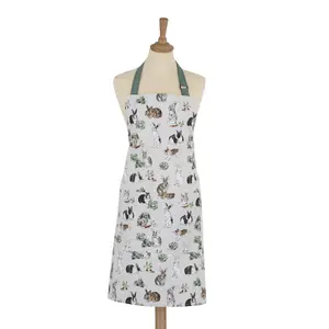 Rabbit Patch Animal Print 100% Cotton Apron