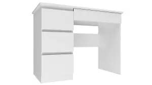 Mijas Left  Desk Matt White Available in Various Sizes