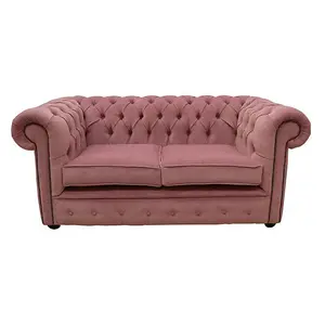 Chesterfield 2 Seater Pimlico Lilac Fabric Sofa Settee Bespoke In Classic Style