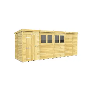 DIY Sheds 17x5 Pent Shed - Single Door With Windows