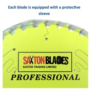 Saxton TCT21680TPRO Professional Range TCT Circular Blade 216mm x 80 Teeth x 20mm bore 16, 20, 25mm Ring