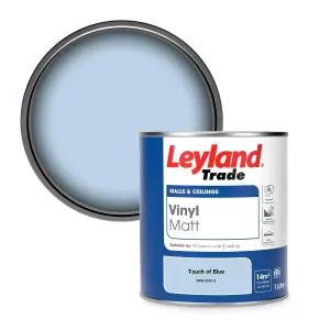 Leyland Trade Vinyl Matt Walls & Ceilings Emulsion Paint Touch of Blue (PPG1242-2) 1L