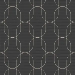 Superfresco Eternity Geometric Black/Gold Wallpaper