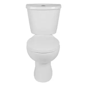 SunDaze White Ceramic Close Coupled WC Modern Toilet with Soft Close Seat