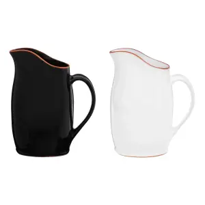 Maison by Premier Calisto White Glazed Terracotta Pitcher