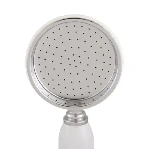 Cooke & Lewis Jimena White Chrome effect Single-spray pattern Shower head