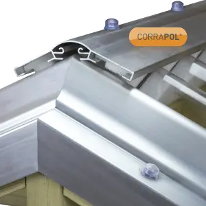 Corrapol Mill Aluminium Ridge piece (L)2mm (W)145mm