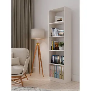 Albee Bookcase Cashmere / (5 Shelves) 182 cm H x 80 cm W x 32 cm D