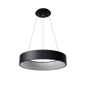 Lucide Talowe Led Modern Pendant Light 60cm - LED Dim. - 1x39W 3000K - Black