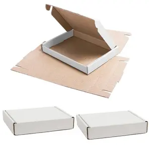 10 x White Small Single Wall Die Cut Packing Shipping Boxes C5