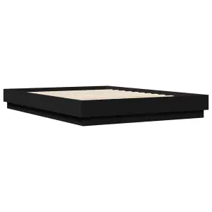 Berkfield Bed Frame with LED without Mattress Black 120x200 cm