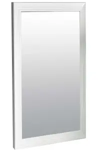 MirrorOutlet Modern Bright White Wall Mirror 167cm x 106cm