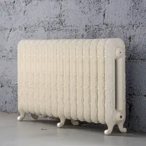 Arroll Daisy Cast iron Cream 15 Column Radiator, (W)1009mm x (H)597mm