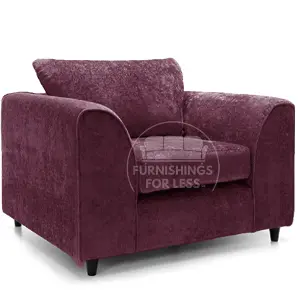 Monaco Chenille Fabric 3 Piece Sofa Set - 2 1 1 Purple