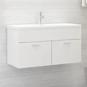 Cronius 900mm Single Bathroom Vanity with Integrated Ceramic Basin White