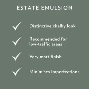 Farrow & Ball Estate Green smoke No.47 Matt Emulsion paint, 2.5L