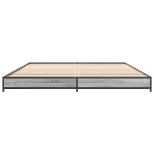 Berkfield Bed Frame without Mattress Grey Sonoma 140x200 cm