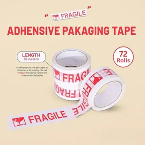 Durable Fragile Tape Secure Your Packages with Care 48mm x 66M (72 Rolls)