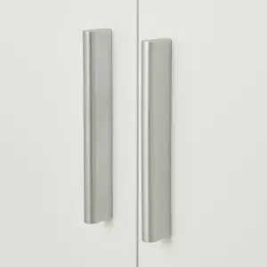 Lamego Modern Matt & high gloss white oak effect Double Wardrobe (H)2009mm (W)787mm (D)497.5mm