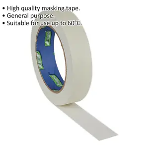 General Purpose Masking Tape - 24mm x 50m - Decorating Straight Edging Roll