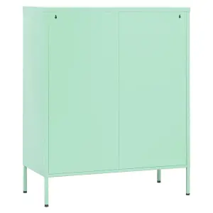 Berkfield Storage Cabinet Mint 80x35x101.5 cm Steel