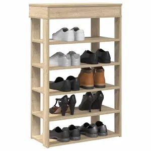 Berkfield Shoe Rack Sonoma Oak 60x30x98 cm Engineered Wood