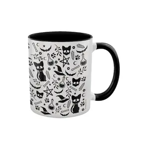 Grindstore Witchy Elements Inner Two Tone Mug White/Black (One Size)