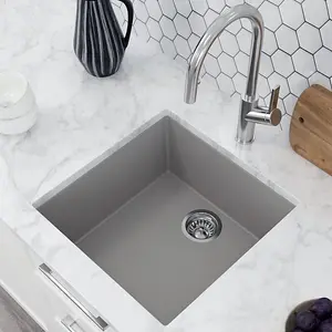 Astini Scuti 1.0 Medium Bowl Grey SMC Synthetic Inset/Undermount Kitchen Sink