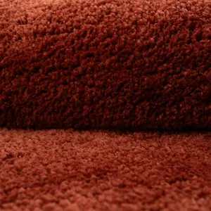 Sienna Red Luxury Plush Soft Pile Living Area Rug 120cm x 170cm