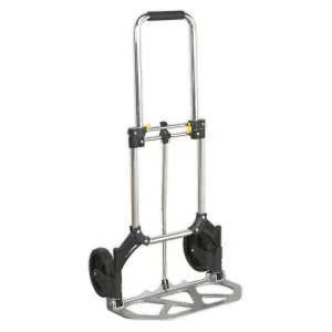 Sealey Sack Truck Folding Aluminium With Solid Rubber Tyres 80kg Capacity ST33