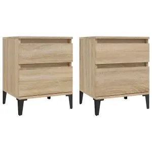 Berkfield Bedside Cabinets 2 pcs Sonoma Oak 40x35x50 cm