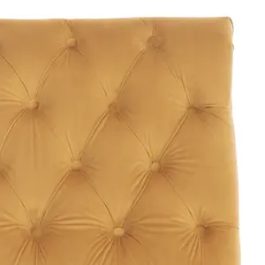 Chaise Lounge in Velvet Gold Chesterfield Fabric