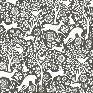 NuWallpaper NUS3146 Merriment Peel & Stick Wallpaper, Charcoal