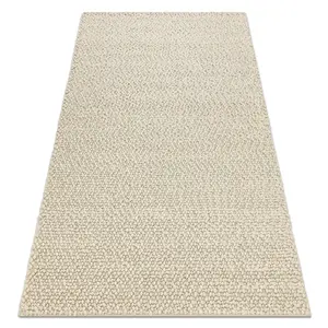 Wool carpet TAHAR 99005B cream / grey - HAND-WOVEN loop, uniform 160x240 cm