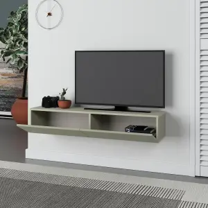 Decortie Francy Wall-Mounted TV Unit Modern Media Centre TV Cabinet 42" Ash Green 135cm